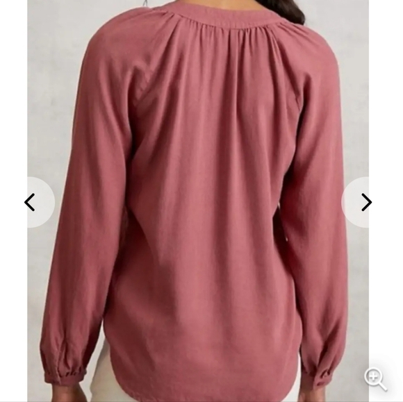 Cloth & Stone Anthropologie longsleeve pink blouse XS - Picture 3 of 8